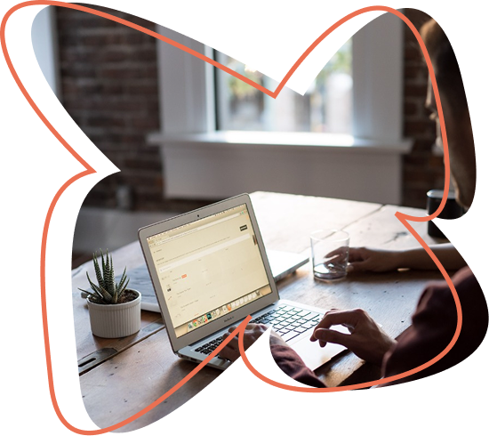Online learning — hands on a laptop